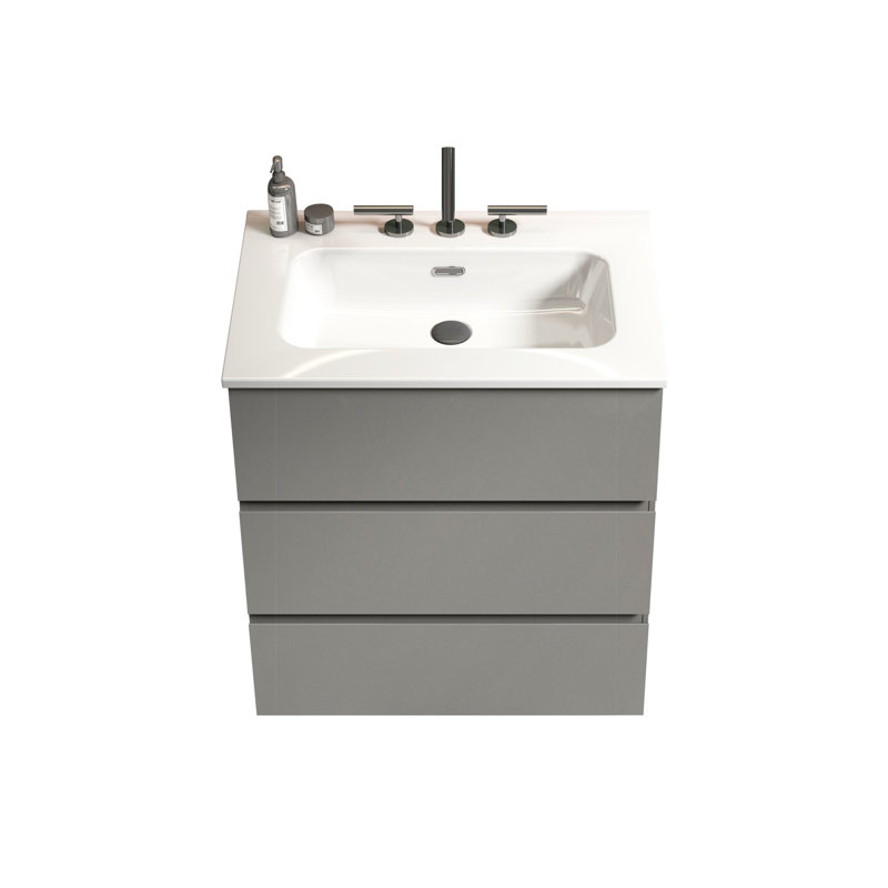 Meuble-lavabo pour salle de bain gris
