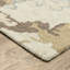 Tapis beige / bleu à motif abstrait en laine Renli-964059340