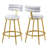 27.65'' Modern Counter Stools Set Of 2,Light Gray Velvet Counter Stools With Iron Frame,Soft Back And Cushion,Footrest,Suitable For Kitchen/Bedroom/Dining Room-773338498