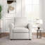 Fauteuil convertible 3-en-1 avec dossier réglable, canapé-lit en lin moderne pour adultes, crème-120285798