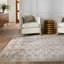 Tapis géométrique lavable à la machine Phoebe Kimmons en brun clair / crème-765406311