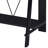 Black Finish Desk With Metal Base And Convenient Storage Modern Two Drawers Enhanced Stability Feature