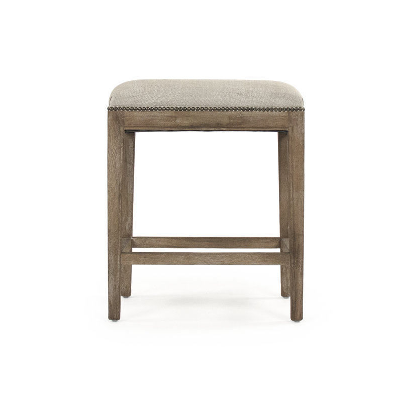 Cora Upholstered Bar Stool with Solid Wood Frame