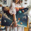 Art mural sur toile, planètes en ballon, astronaute, toile de fond rétro-297930798