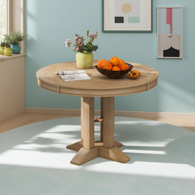 Table ronde extensible pour table de salle à manger Farmhouse