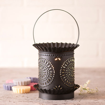 Scented Flameless Jar Candle with Metal Holder