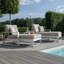 Faiha Aluminium Double Sunlounger - with Side Table - White-1631068664-1631068667