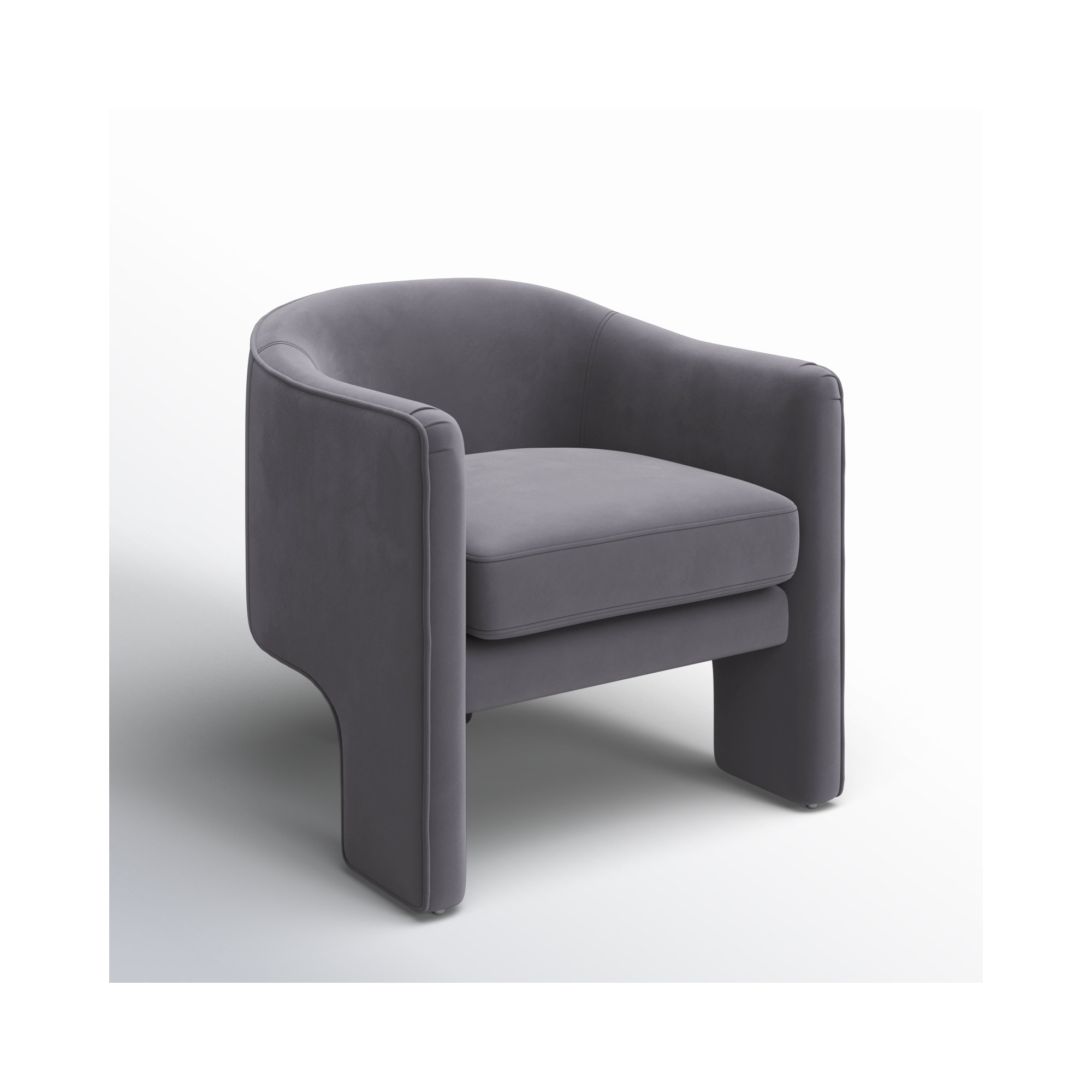 Upland Upholstered Armchair, Dark Gray Velvet