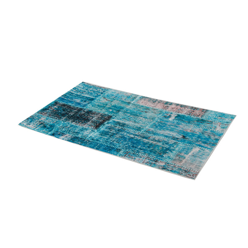Tapis tissé de qualité supérieure, 5,2 x 7,5 pi, 100% polyester, antibactérien, antidérapant, hauteur des poils de 0,3 po | Lavable à la machine, impression numérique 3D | Parfait pour le salon, la chambre à coucher et le bureau