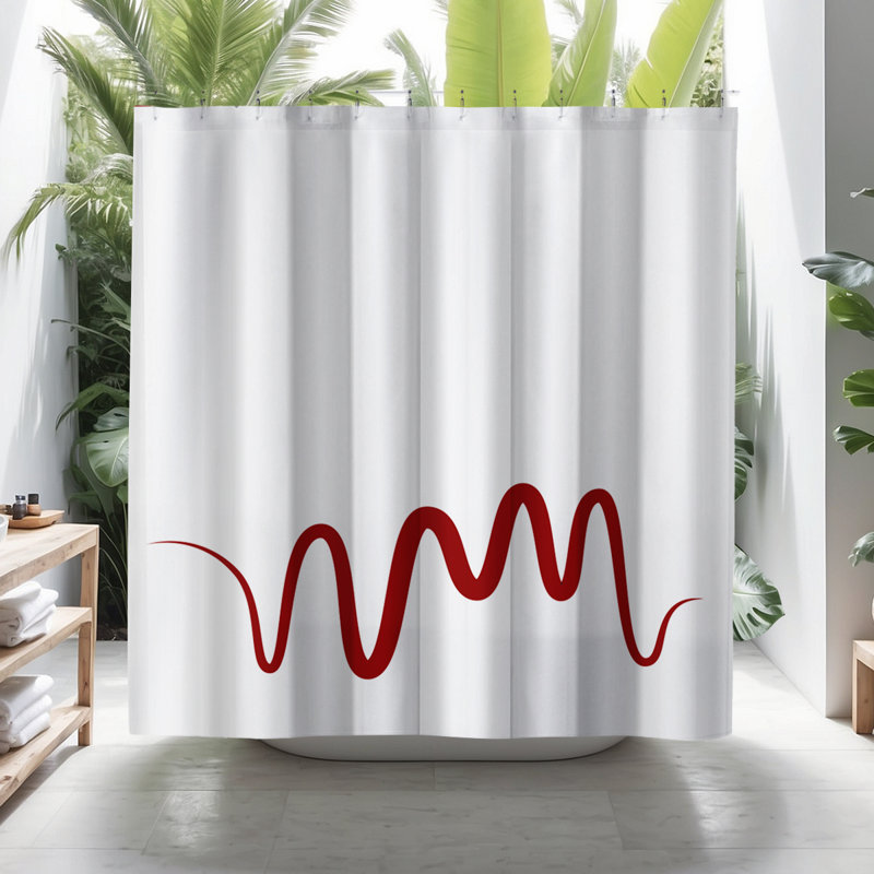 Coco Shower Curtain, Red