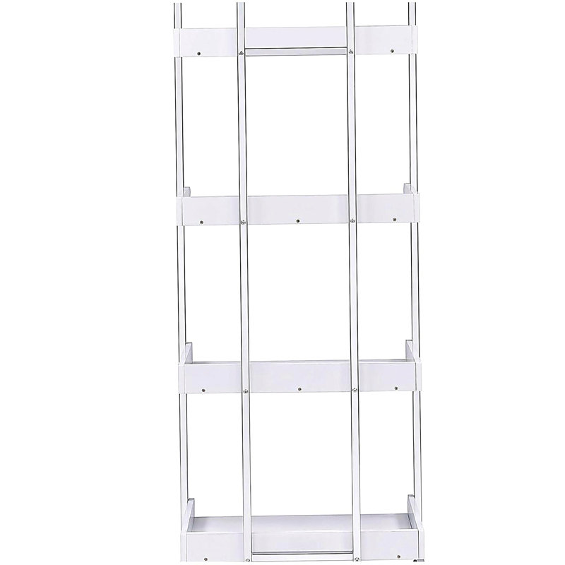 Bibliothèque ouverte blanche brillante à quatre niveaux