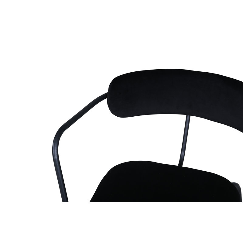Bonview Velvet Armchair, Black