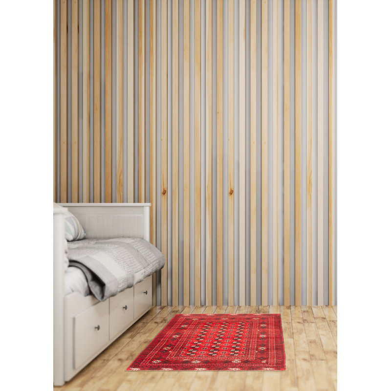 Tapis rouge Teimani 4 pi 0 po x 6 pi 1 po