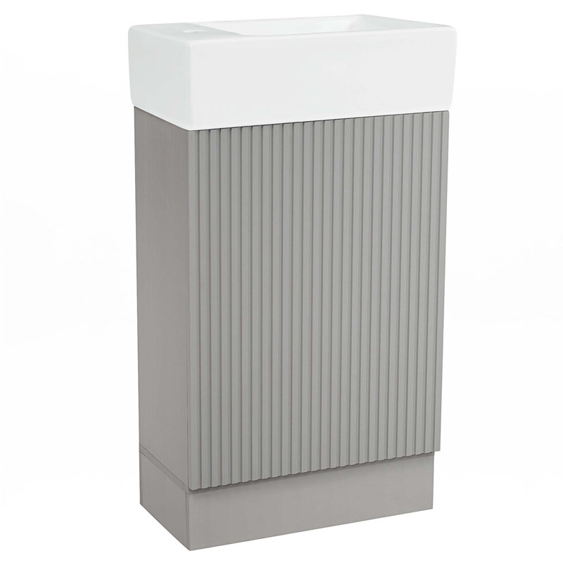 Meuble-lavabo 18,6 po avec lavabo, Gris