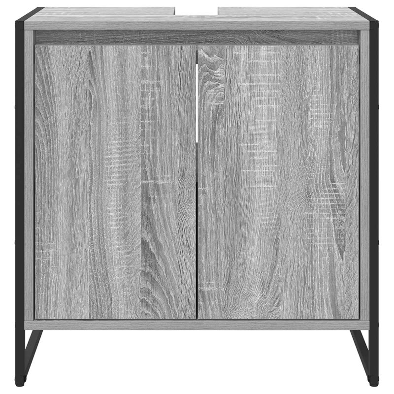 Freestanding Under Sink Cabinet, Grey Sonoma