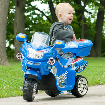 Kids Motorcycle Toy - 6V Battery Powered 3-Wheel Electric Motorcycle for Kids Ages 3 to 6 with Sounds, Reverse, and Headlights - Toddler Ride on Toys - Gift by Lil’ Rider