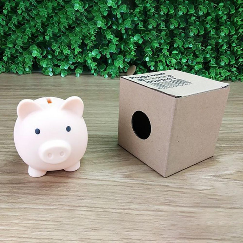Tirelire cochon, H 4,72 po x l 5,91 po x P 5,31 po, Rose clair