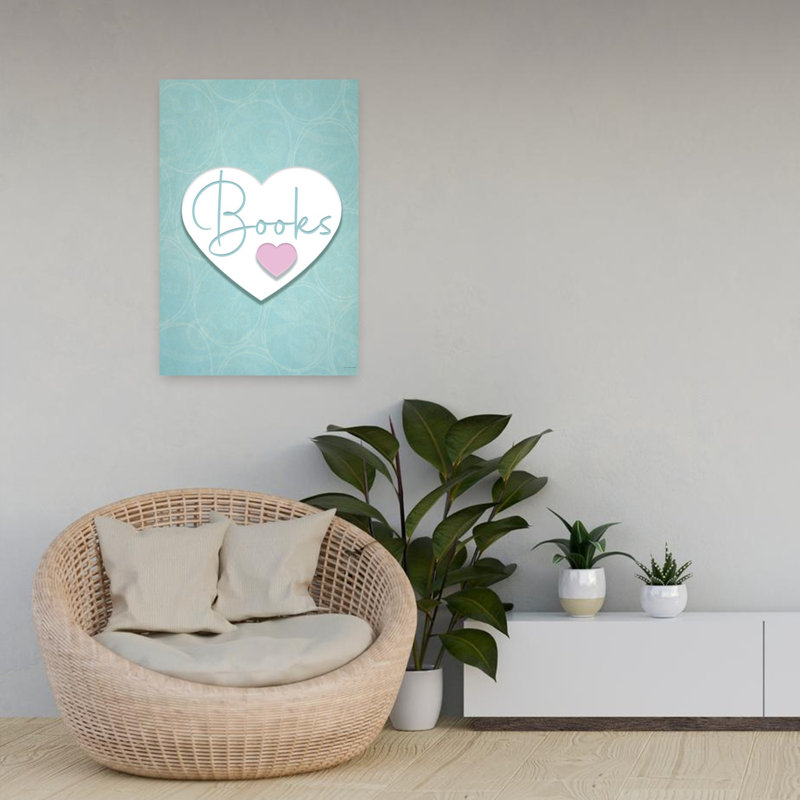«I Love», art abstrait lavande contemporain, H 24 po x l 16 po