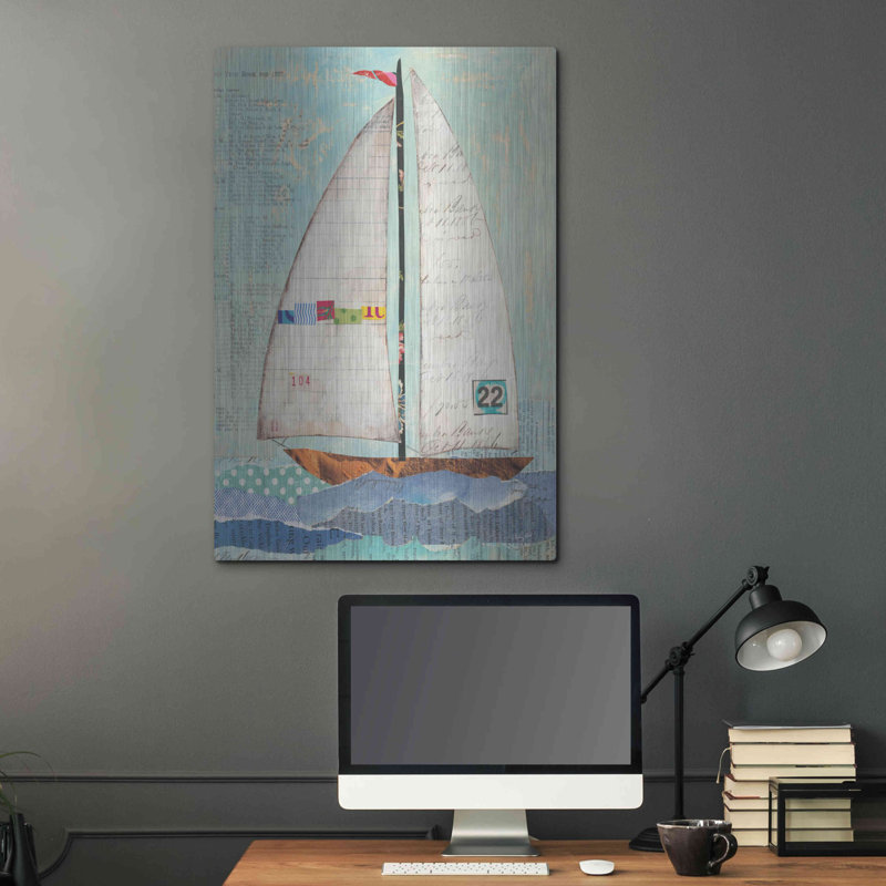 «At The Regatta II» par Courtney Prahl, H 36 po x l 24 po