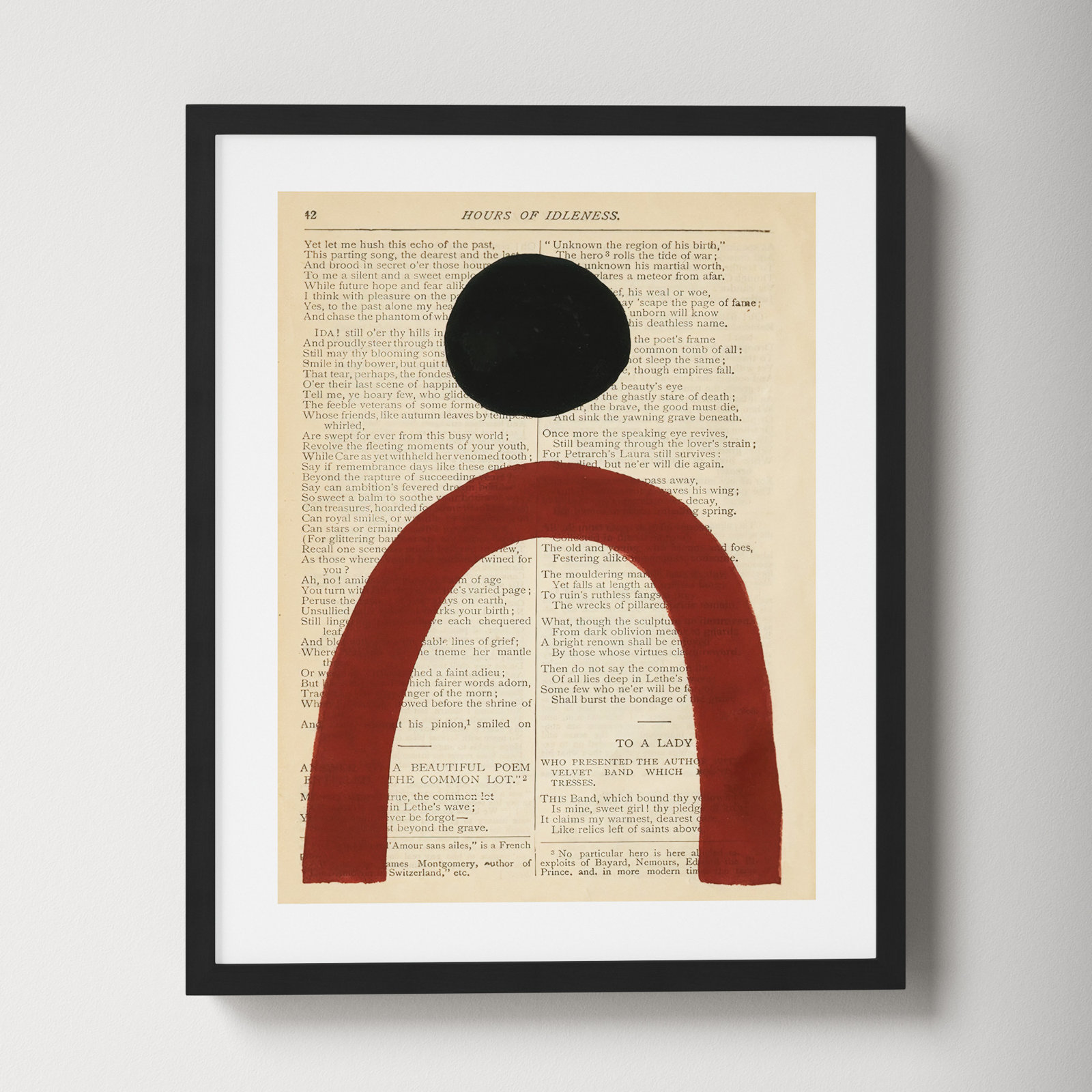 Modern Prose VI by W. Stramel, 21.38" H x 17.38" W x 0.88" D, Black Framed Paper