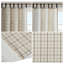 Plaid Faux Leather Tab Top Curtain Panel With Fleece Lining(Only 1 Pc Panel)-1670564662