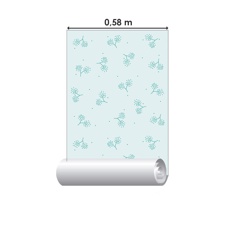 Rouleau de papier peint adhésif Barrus, Vert, L 126 po x l 24 po