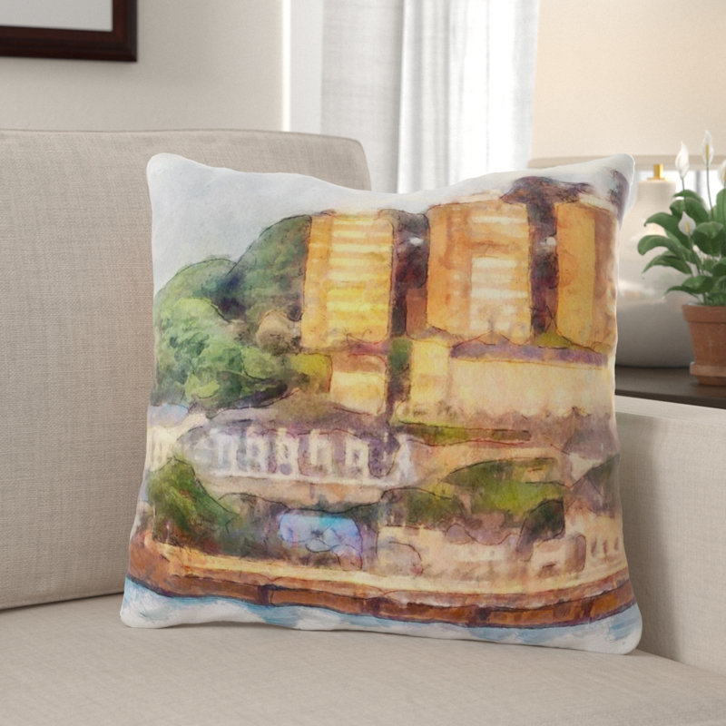 Coussin décoratif Grantville, Microsuède, Intérieur
