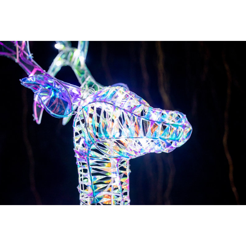 Iridescent Reindeer With 80 White LEDs
