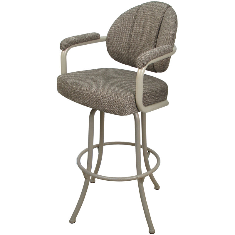 Tabouret de comptoir pivotant 26,00 po Gurtejveer, Beige, Cacao