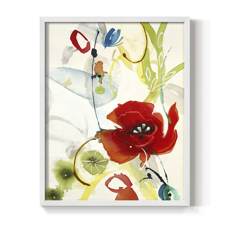 Reproduction encadrée de couleur locale II - bois massif, H 11 po x l 9 po, Blanc