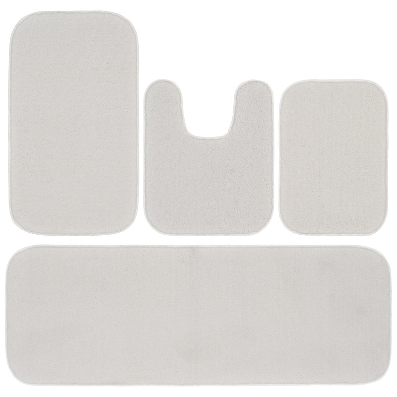Tapis pour salle de bain Heffingen, Blanc uni