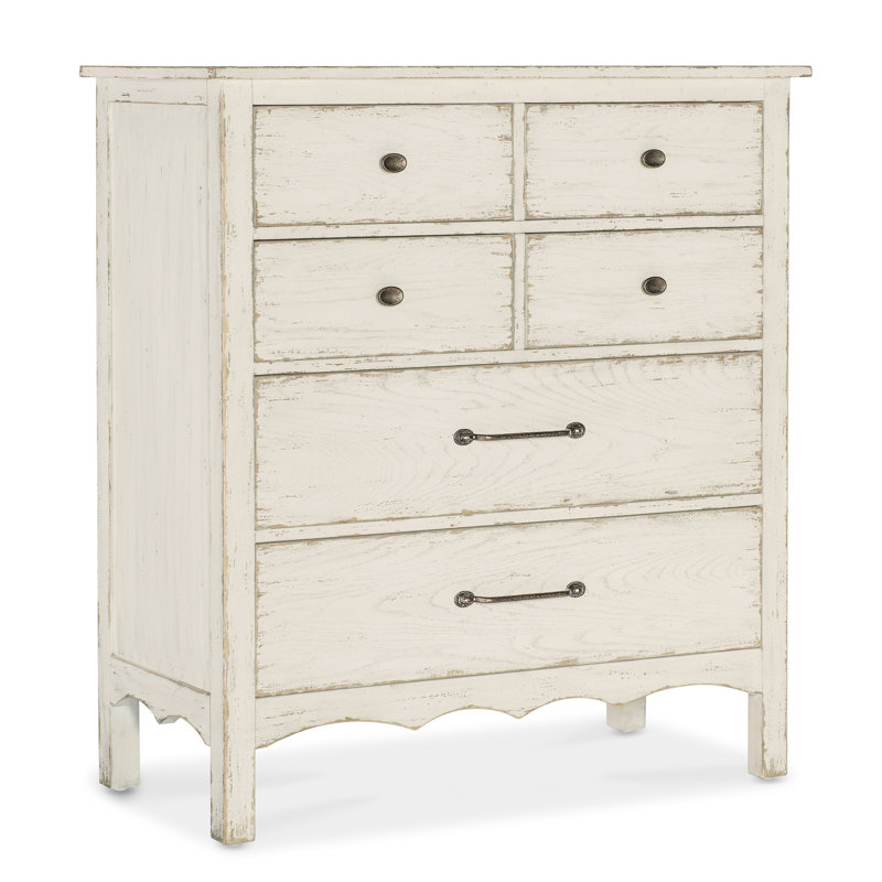 Americana 42'' W 6 - Drawer Dresser, Cream/Beige