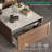Square Farmhouse Coffee Table with 2 Storage Drawers for Living Room-2102883434