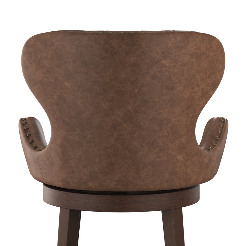Colberta Swivel Upholstered Counter Stool, Counter Stool (26" Seat Height)