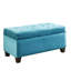 Banc de rangement / repose-pieds bleu Silas