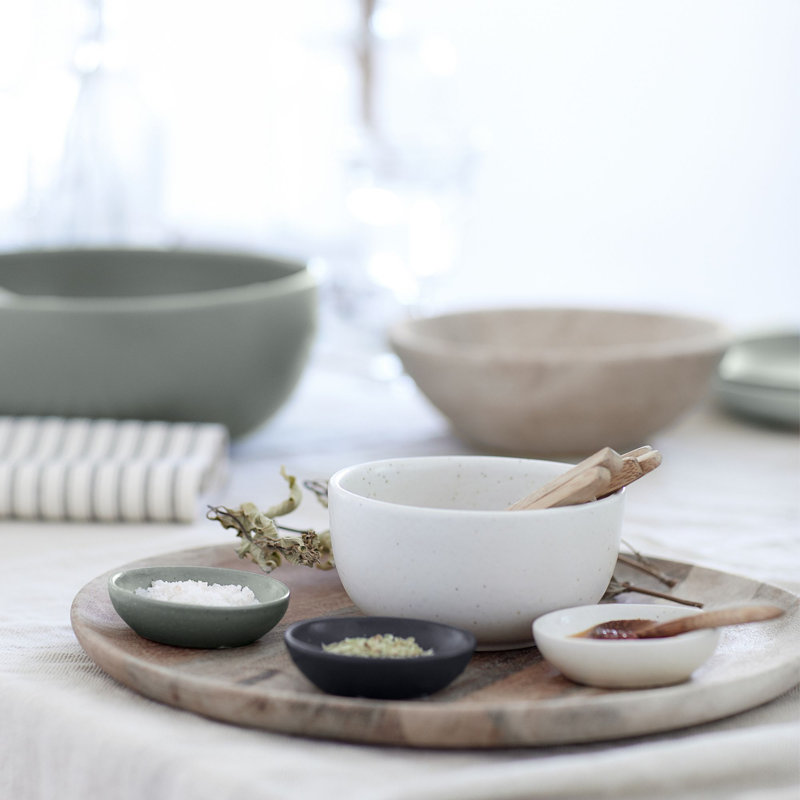 Pacifica Stoneware Ramekin Set, Seed Gray