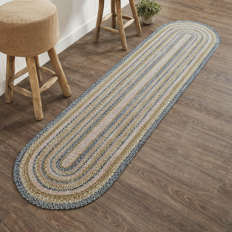 Geometric Indoor Rug, Oval 2' x 8'
