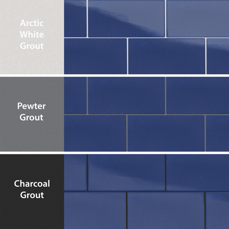 Piscina Brick 9-5/8 In. X 19-1/2 In. Porcelain Floor And Wall Tile, Blue