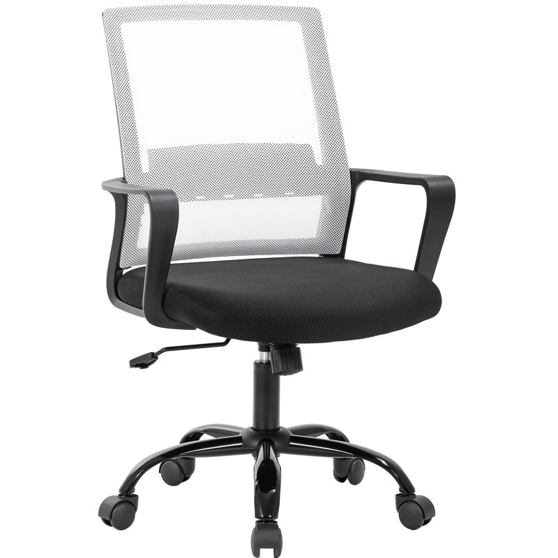 Chaise de travail en filet pour bureau personnel, Blanc