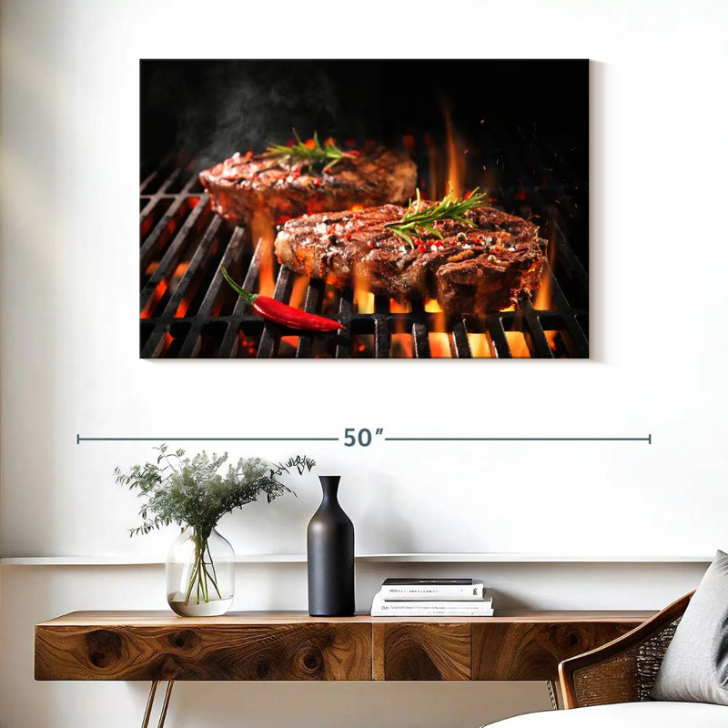 Yarlin Sizzling Beef Steaks, 26" H x 39" W