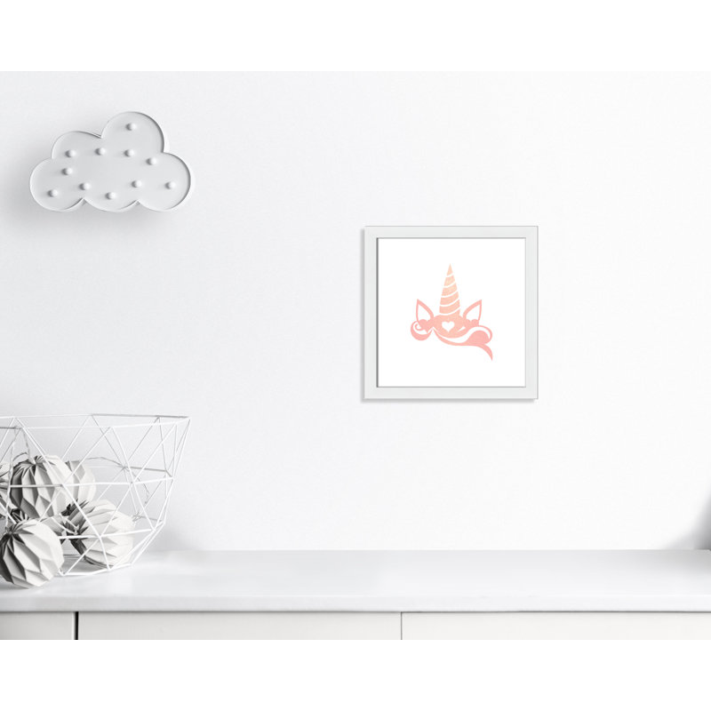 Adhésif décoratif «Be the Unicorn 1» Be a Unicorn, H 16 po x l 16 po x P 0,6 po, Encadré plat blanc