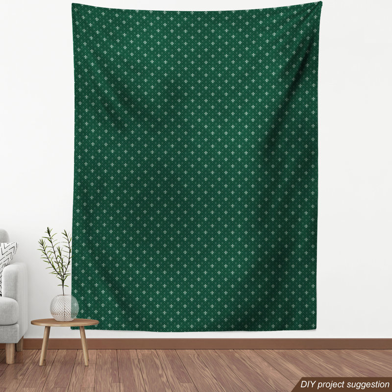 Tissu fleur de lis, l 58 po x L 72 po, Vert