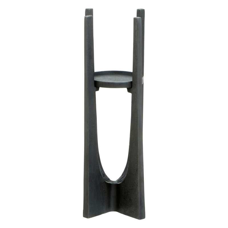 Kamakou Metal Tabletop Tealight Holder, 31cm H x 12cm W x 12cm D, Grey