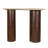 Marble and Mango Wood Organic Shaped Bar Height Table, Walnut