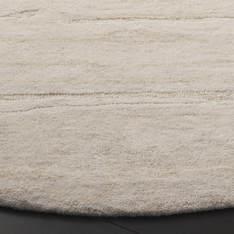 Willersley Ebony Hand Tufted Wool Pile Rug, Round 6'