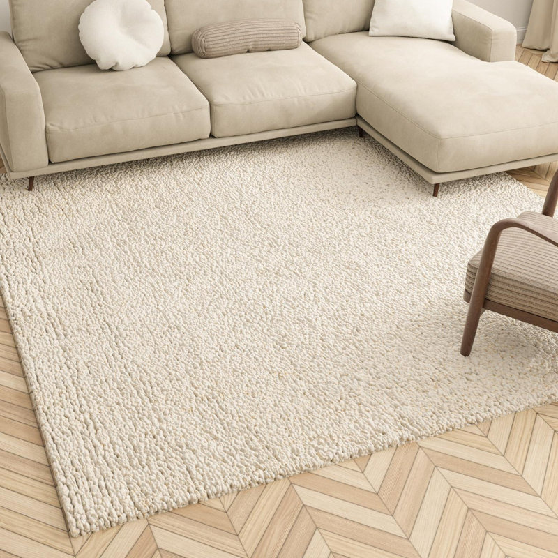 Yanaliz Hand Loomed Wool Indoor Rug, Square 7'10"