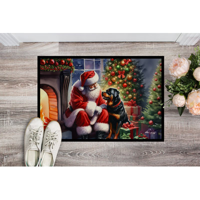 Paillasson Rottweiler and Santa Claus