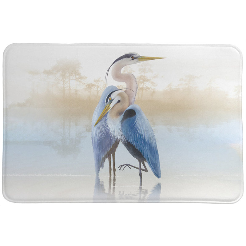 Tapis en mousse viscoélastique Hawwa Misty Heron par Laural Home