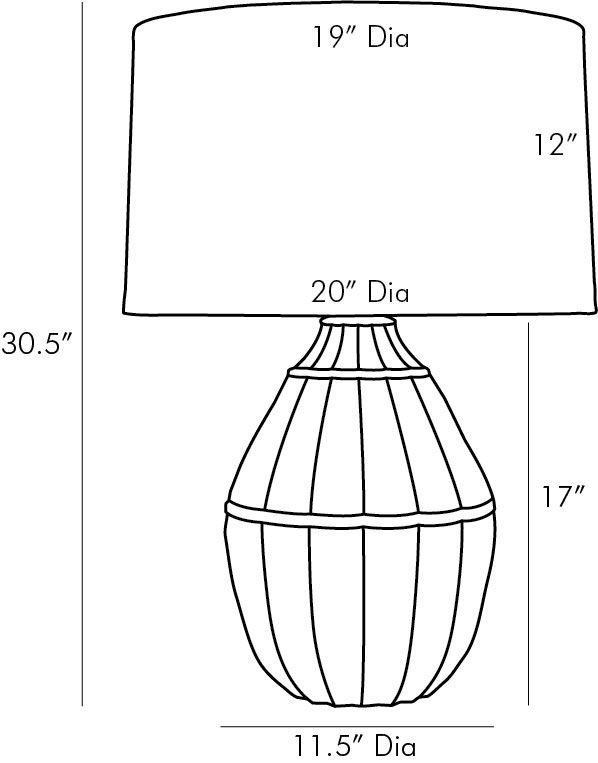 Tangier Table Lamp, Egg Shell