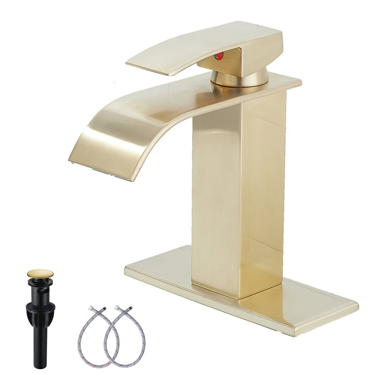 Single-Hole Single-handle Bathroom Faucet with Drain Assembly